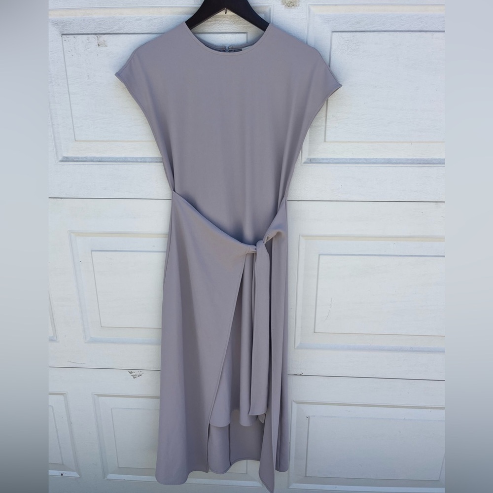 Women's Luxely faux wrap dress Dove grey size O
